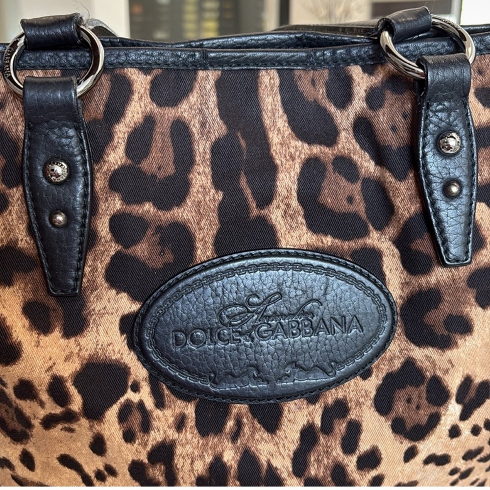 Dolce & Gabbana Leopard Print Tote Bag PRISTINE - Picture 6 of 12